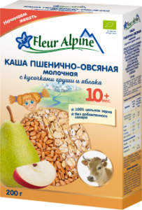 Пшенично-вівсяна зі шматочками груші та яблука