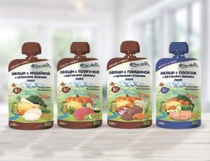 New types of purees – vegetable purees with meat/fish and whole grains