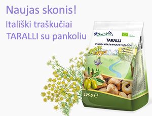  Naujas skonis! Itališki traškučiai TARALLI su pankoliu