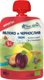 Fruit and berry puree, 90 g and 120 g